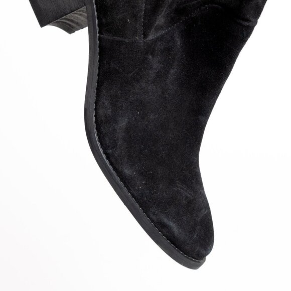 Paul Green Suede Leather Bootie Black Western Nicole Made in Austria - Picture 8 of 16